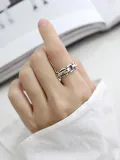 Personalized Silver Opening Smooth Ring