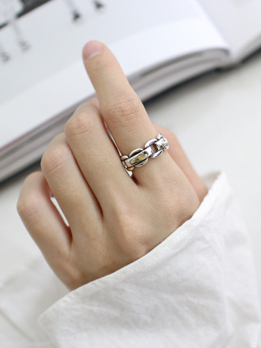 Personalized Silver Opening Smooth Ring