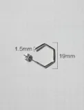 Simple Hexagonal shaped Silver Stud Earrings