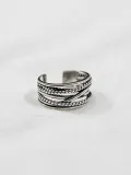 Retro style Antique Silver Plated Opening Ring