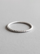 Pure silver fashion car floral ring ring tail ring