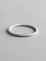 Pure silver fashion car floral ring ring tail ring