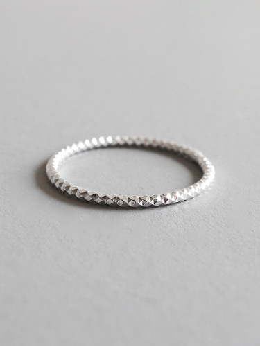 Pure silver fashion car floral ring ring tail ring