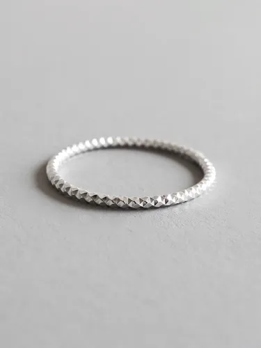 Pure silver fashion car floral ring ring tail ring