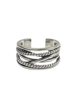 Retro style Antique Silver Plated Opening Ring