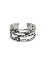 Retro style Antique Silver Plated Opening Ring