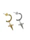 Personalized Little Cross Silver Stud Earrings