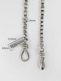 Simple Box Chain Silver Women Bracelet