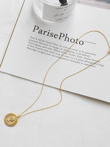 Sterling Silver, Elizabeth, Coin Pendant, short necklace