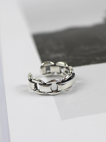 Personalized Silver Opening Smooth Ring