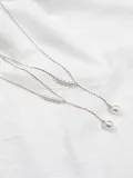 Simple Artificial Pearls 925 Silver Necklace