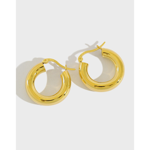 起订Yea395 European And American Style S925 Sterling Silver Earrings Minimalist Normcore Style Metal Ring Ear Clip Earrings For Women Personalized Earrings