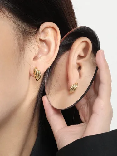 925 Sterling Silver Geometric Vintage Stud Earring