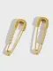 925 Sterling Silver  Cubic Zirconia simple pin earring