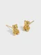 925 Sterling Silver Smooth Bear Cute Stud Earring