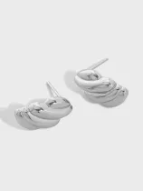 925 Sterling Silver Geometric Vintage Stud Earring