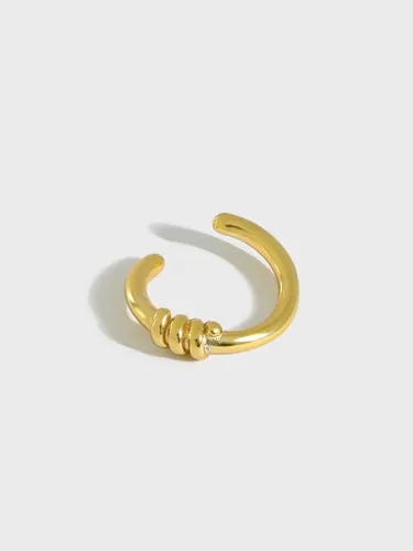 925 Sterling Silver Irregular Vintage Single Earring  [Single]