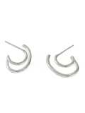 925 Sterling Silver Irregular Vintage Stud Earring
