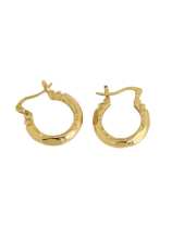 925 Sterling Silver Hollow Geometric Vintage Huggie Earring