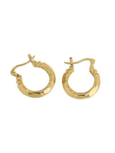 925 Sterling Silver Hollow Geometric Vintage Huggie Earring
