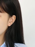 dan 925 Sterling Silver Irregular Vintage Stud Earring