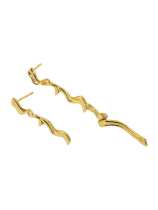 925 Sterling Silver Irregular Vintage  Asymmetric S-shaped texture Stud Earring
