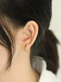 925 Sterling Silver Irregular Vintage Stud Earring