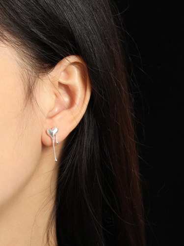 925 Sterling Silver Heart Minimalist Stud Earring