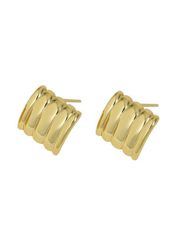 925 Sterling Silver Geometric Vintage Stud Earring