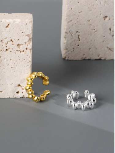 925 Sterling Silver Bead Round Vintage Single Earring