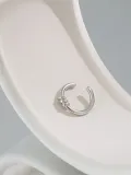 925 Sterling Silver Irregular Vintage Single Earring  [Single]