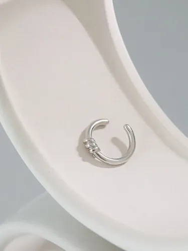 925 Sterling Silver Irregular Vintage Single Earring  [Single]