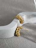 925 Sterling Silver Irregular Vintage Stud Earring