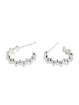 925 Sterling Silver Smooth Round Vintage Stud Earring