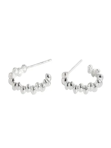 925 Sterling Silver Smooth Round Vintage Stud Earring