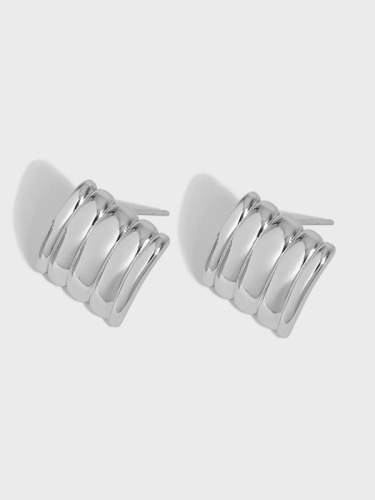 925 Sterling Silver Geometric Vintage Stud Earring