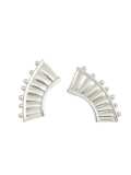 925 Sterling Silver Irregular Vintage Stud Earring