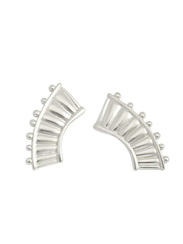 925 Sterling Silver Irregular Vintage Stud Earring