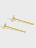 925 Sterling Silver Geometric Minimalist Stud Earring
