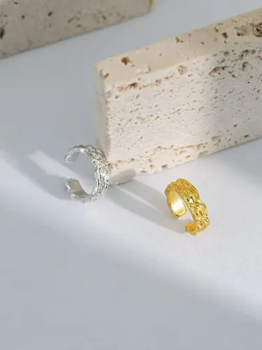 925 Sterling Silver Geometric Vintage Earring  [Single]
