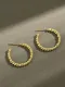 925 Sterling Silver Geometric Vintage Hoop Earring