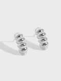 925 Sterling Silver Irregular Vintage Stud Earring