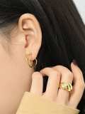 925 Sterling Silver Geometric Minimalist Stud Earring