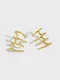 925 Sterling Silver Geometric Vintage Clip Earring