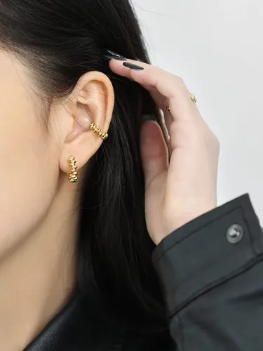 925 Sterling Silver Smooth Round Vintage Stud Earring
