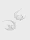 符号925 Sterling Silver Irregular Minimalist Stud Earring