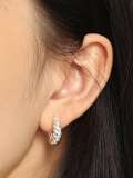 925 Sterling Silver Irregular Vintage Stud Earring