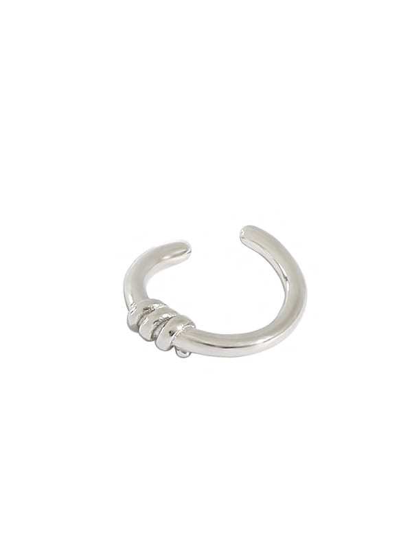 925 Sterling Silver Irregular Vintage Single Earring  [Single]