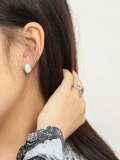 dan 925 Sterling Silver Shell Water Drop Minimalist Stud Earring