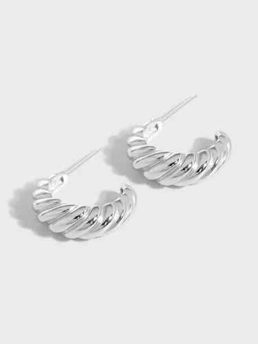 925 Sterling Silver Irregular Vintage Stud Earring